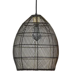 Trendy draad hanglamp Meya zwart/goud