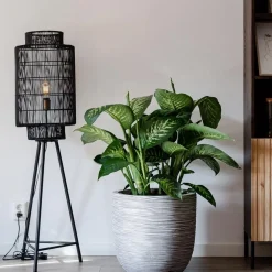 Trendy draad-vloerlamp Gruaro zwart
