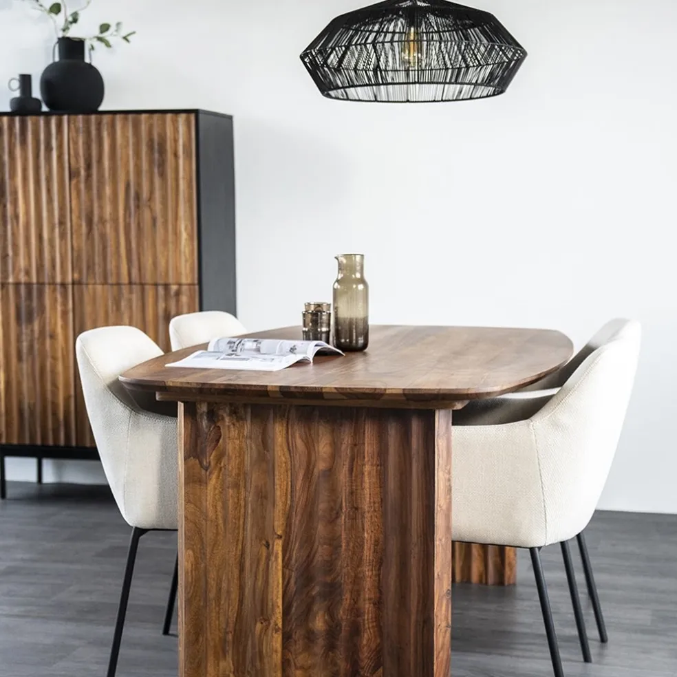 Trendy eetkamertafel Sheesham hout 240x100