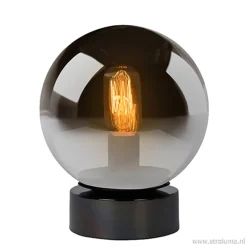 Trendy glazen tafellamp smokey