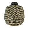Trendy plafondlamp bamboe naturel/zwart