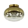 Trendy plafondlamp goud met goud gradiënt glas