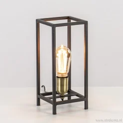 Trendy tafellamp Marlay zwart met brons