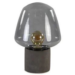 Trendy tafellamp met smokey glas