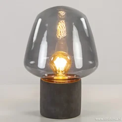 Trendy tafellamp met smokey glas