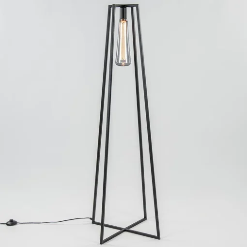 Trendy vloerlamp zwart frame excl lichtbron