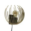 Trendy wandlamp goud met zwart inclusief snoer