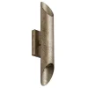 Up+down wandlamp ambachtelijk zilver