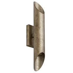 Up+down wandlamp ambachtelijk zilver