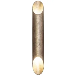 Up+down wandlamp ambachtelijk zilver