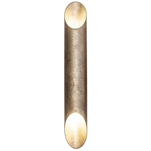 Up+down wandlamp ambachtelijk zilver