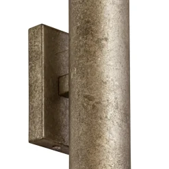 Up+down wandlamp ambachtelijk zilver