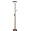 Uplighter brons LED Luna leesarm, dimmer