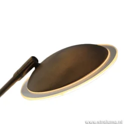 Uplighter brons LED Luna leesarm, dimmer