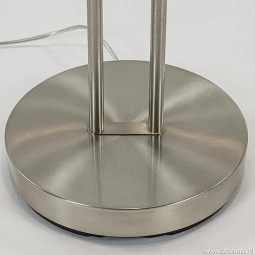 Uplighter met leesarm New Luna nikkel