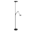 Uplighter zwart met leeslamp - 2 x pushdimmer