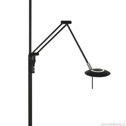 Uplighter zwart met leeslamp - 2 x pushdimmer