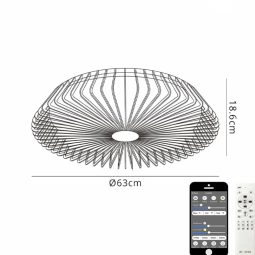 Ventilator Himalaya zwart remote+app CCT