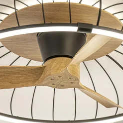 Ventilator Nature hout/zwart remote/app