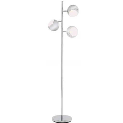 Verstelbare chromen staande lamp kamer