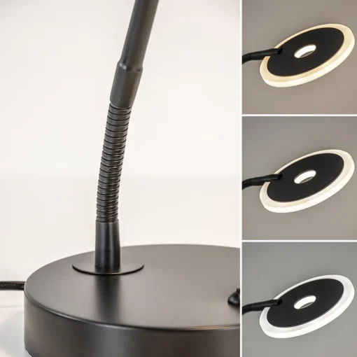 Verstelbare LED tafel/bureaulamp mat zwart dimbaar