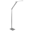 Verstelbare LED vloerlamp geborsteld staal dimbaar