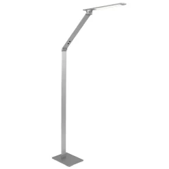 Verstelbare LED vloerlamp geborsteld staal dimbaar