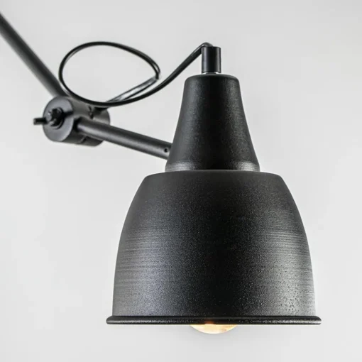Verstelbare 3-lichts plafondlamp met zwarte kappen
