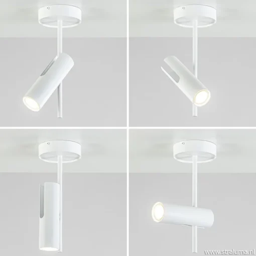 Verstelbare opbouwspot modern wit