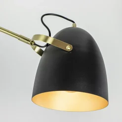 Verstelbare plafondlamp mat zwart met goud