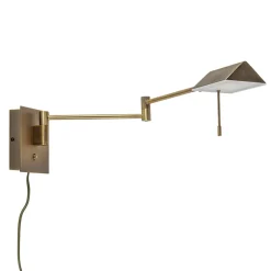 Verstelbare wandlamp brons inclusief LED dim to warm