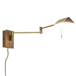 Verstelbare wandlamp brons inclusief LED dim to warm