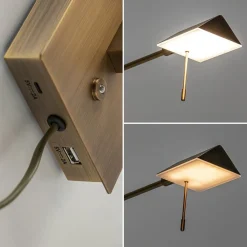 Verstelbare wandlamp brons inclusief LED dim to warm