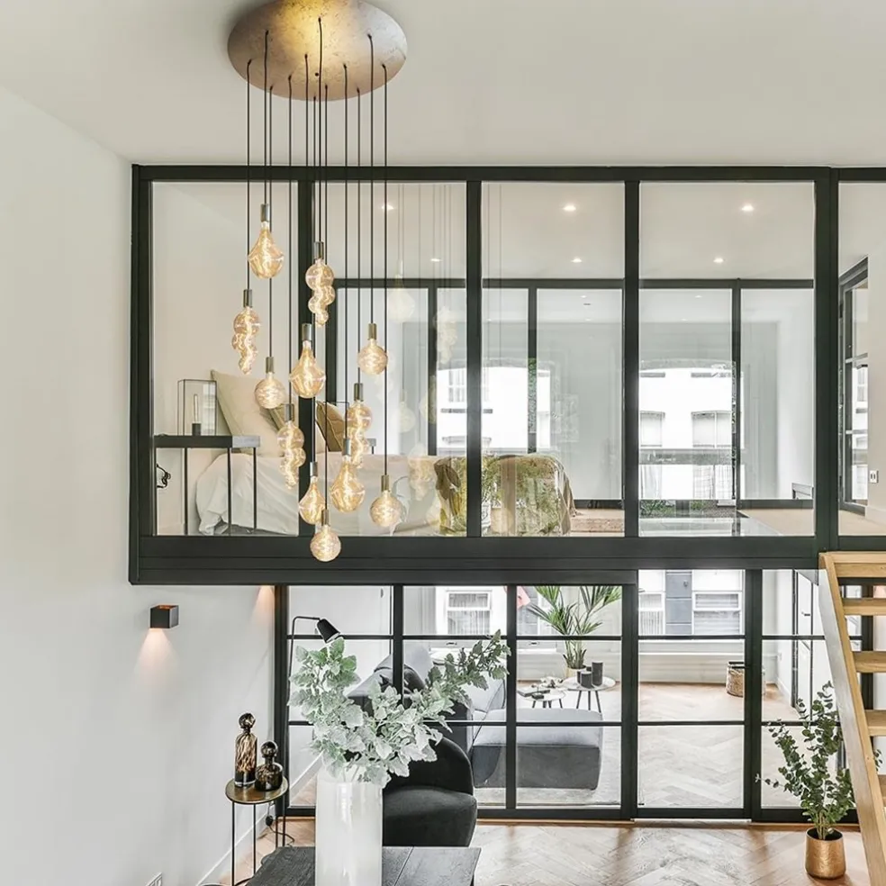 Videlamp Aton 12l goldleaf/shiny brass