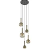 Videlamp Bella 5L rond zwart/brons+smoke