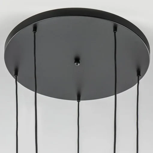 Videlamp Bella 5L rond zwart/brons+smoke