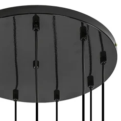 Videlamp Globe 9L rond zwart/goud/wit