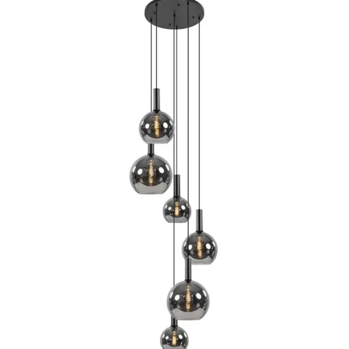 Videlamp 6L zwart + titanium glas mix