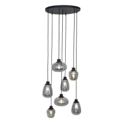 Videlamp 7L zwart met smoke glas mix
