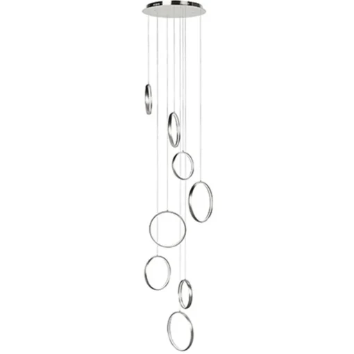 Videlamp Olympia nikkel 8 ringen