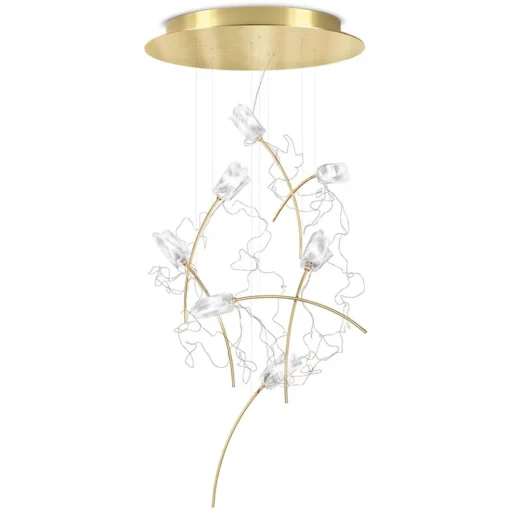 Videlamp Tulip 7L prisma/brass