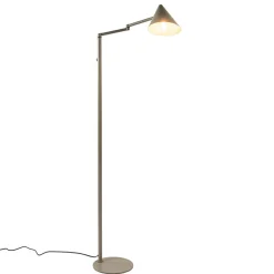 Vintage vloerlamp verstelbaar zandkleurig