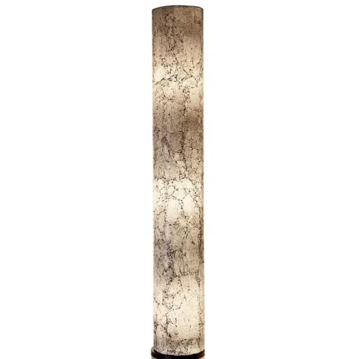 Vloerlamp 150 cm gerecycled glas wit