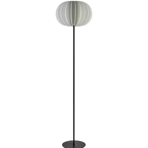 Vloerlamp Arena zwart/kap wit