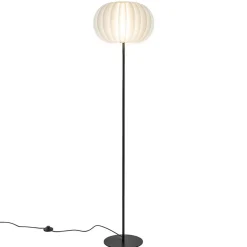 Vloerlamp Arena zwart/kap wit