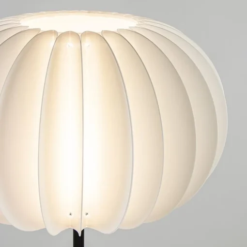Vloerlamp Arena zwart/kap wit