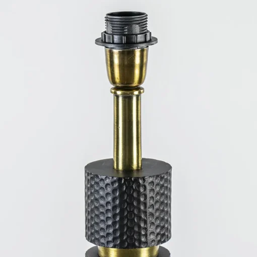 Vloerlamp Azoyu zwart/brons exclusief kap