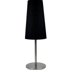 vloerlamp Big kap stof zwart woonkamer