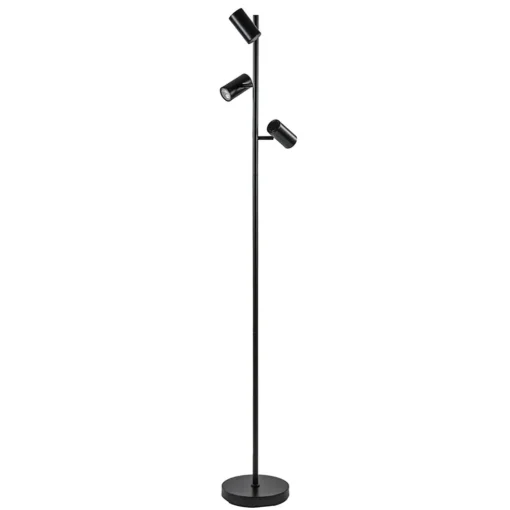 Vloerlamp Burgos 3L spot zwart 3-st dim