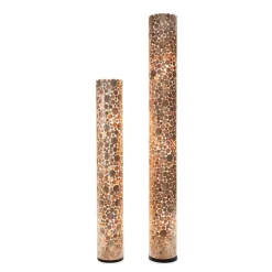 Vloerlamp Coin schelpen cilinder gold